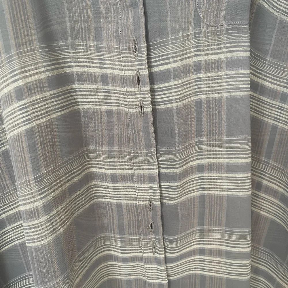 🚩 Final Sale 
Merrell | Mens Button Down Sheer Plaid Long Sleeve Shirt - Picture 2 of 7